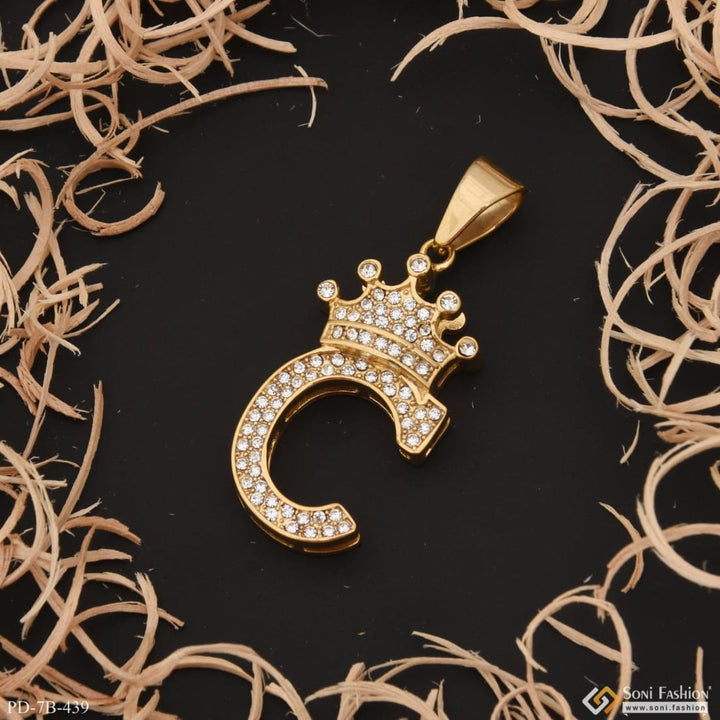 C Letter With Diamond Exciting Design High-quality Pendant