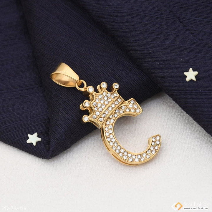 C Letter With Diamond Exciting Design High-quality Pendant