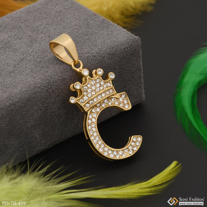 C Letter With Diamond Exciting Design High-quality Pendant