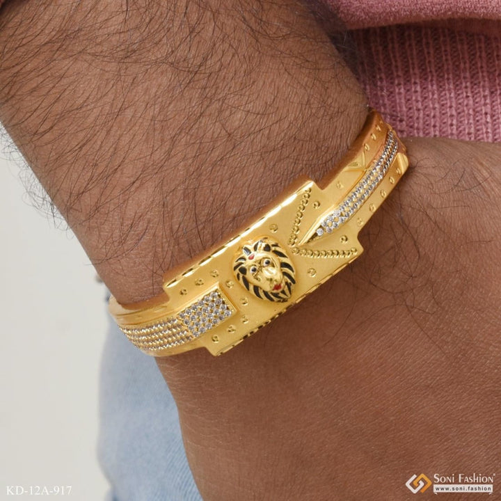 Lion with diamond casual design premium-grade quality kada