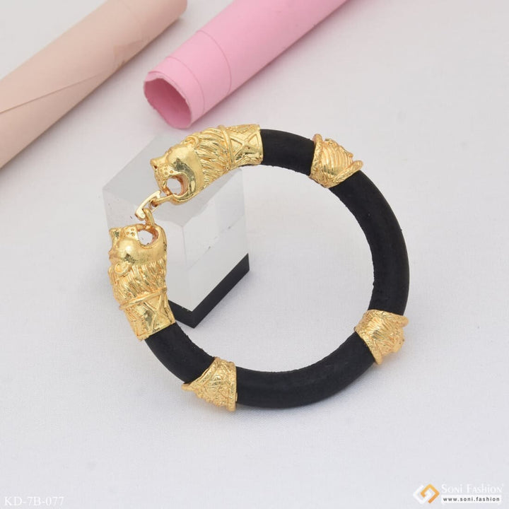 High-quality lion face fancy design gold plated bracelet for men