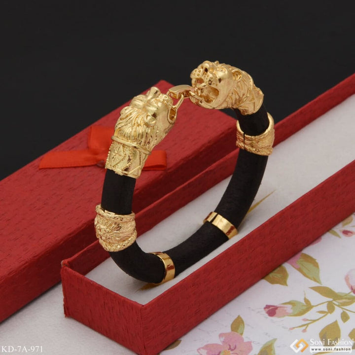 Lion Face & Thakor Gorgeous Design Gold Plated Genda Kada