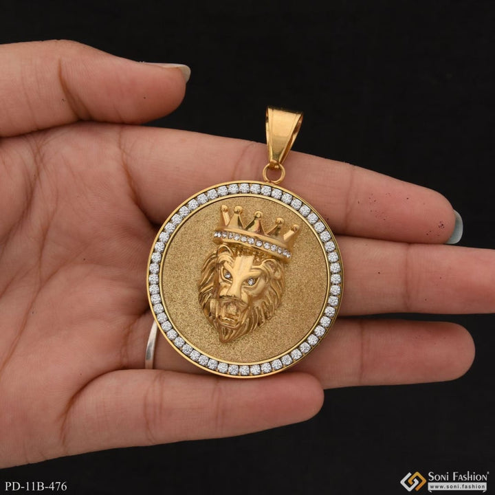 Lion Glittering Design With Diamond Attention-getting