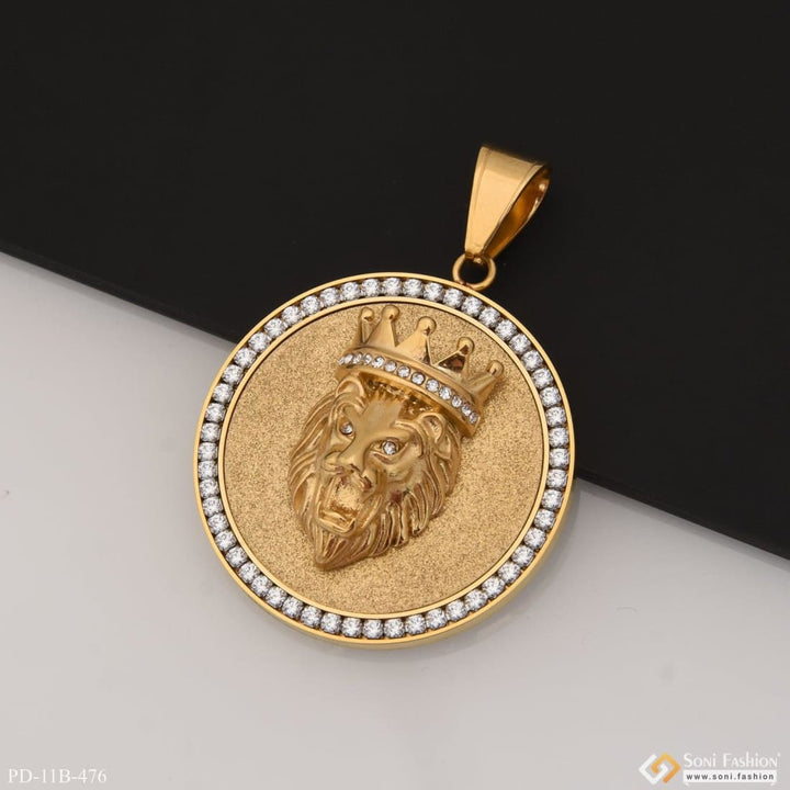 Lion Glittering Design With Diamond Attention-getting