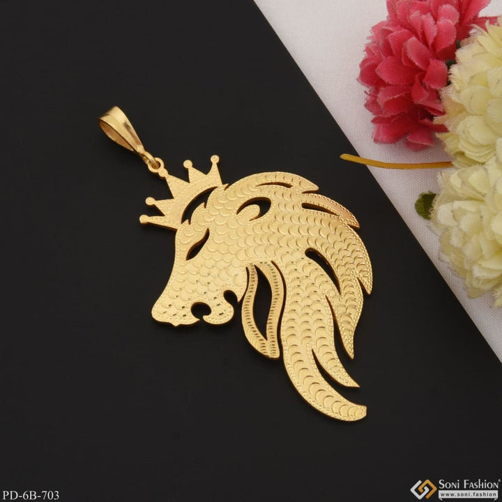 Lion superior quality gorgeous design gold plated pendant