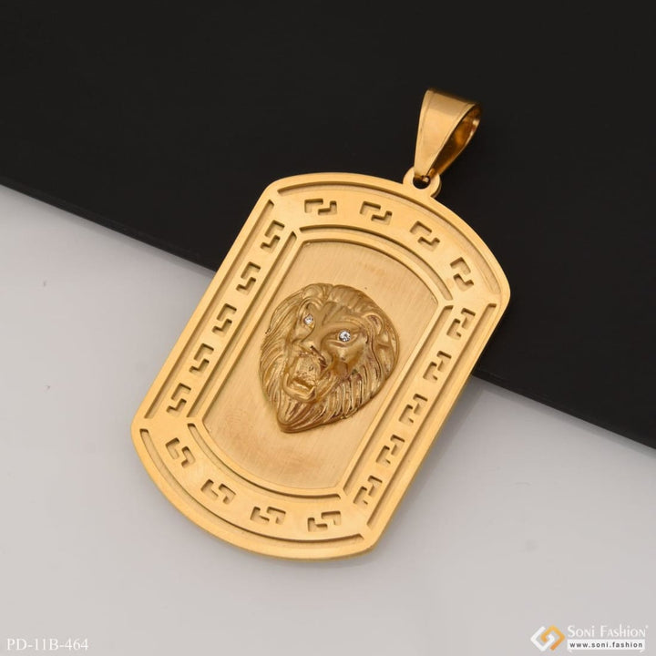 Lion superior quality graceful design gold plated pendant