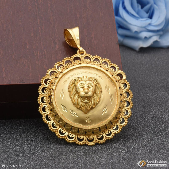 Lion Superior Quality Sparkling Design Gold Plated Pendant