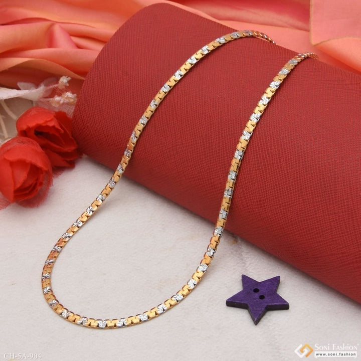 Flower Elegant Design Golden & Silver Color Stainless Steel