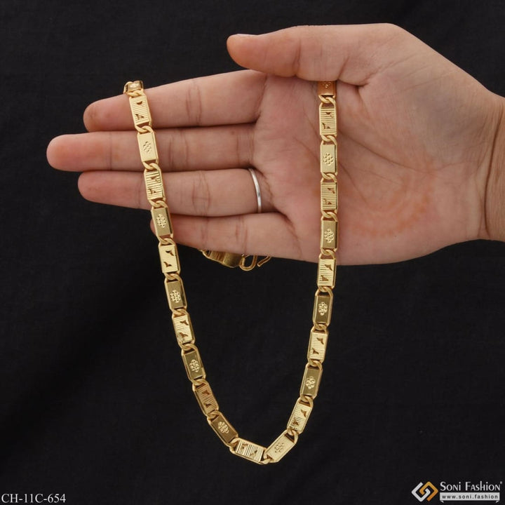 Nawabi superior quality graceful design gold plated chain