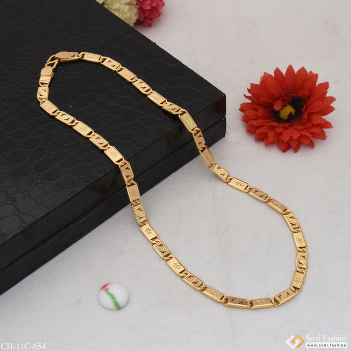 Nawabi superior quality graceful design gold plated chain