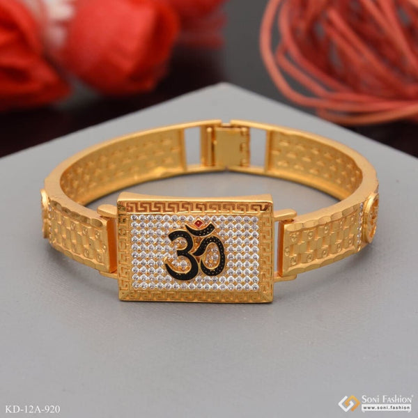 Om With Diamond Attention-getting Design High Quality Kada