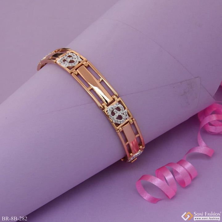 Rose gold bracelet with diamonds - Om With Diamond Best Quality Attractive Design Style B282