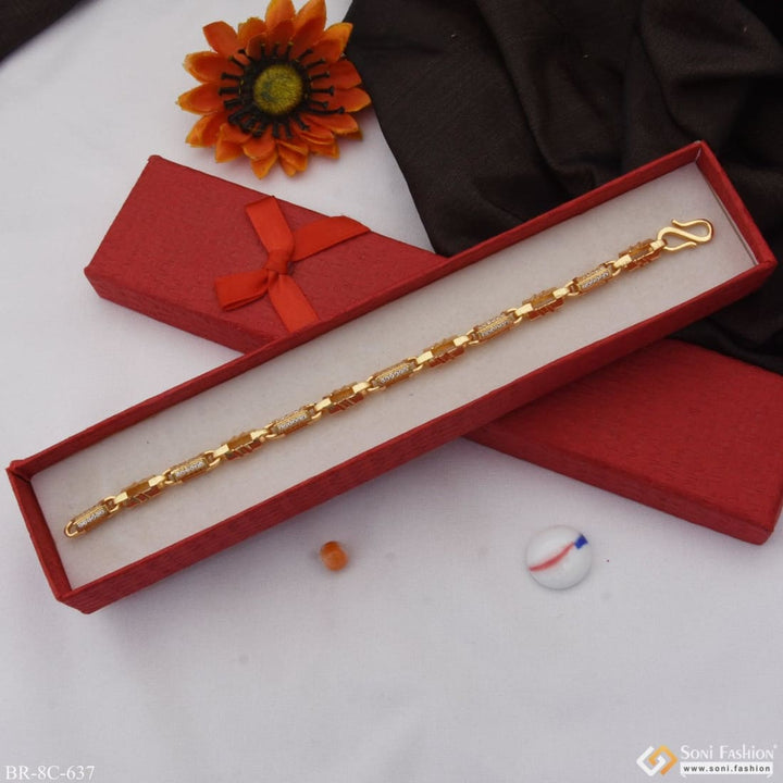 Popular With Diamond Gorgeous Design Gold Plated Bracelet