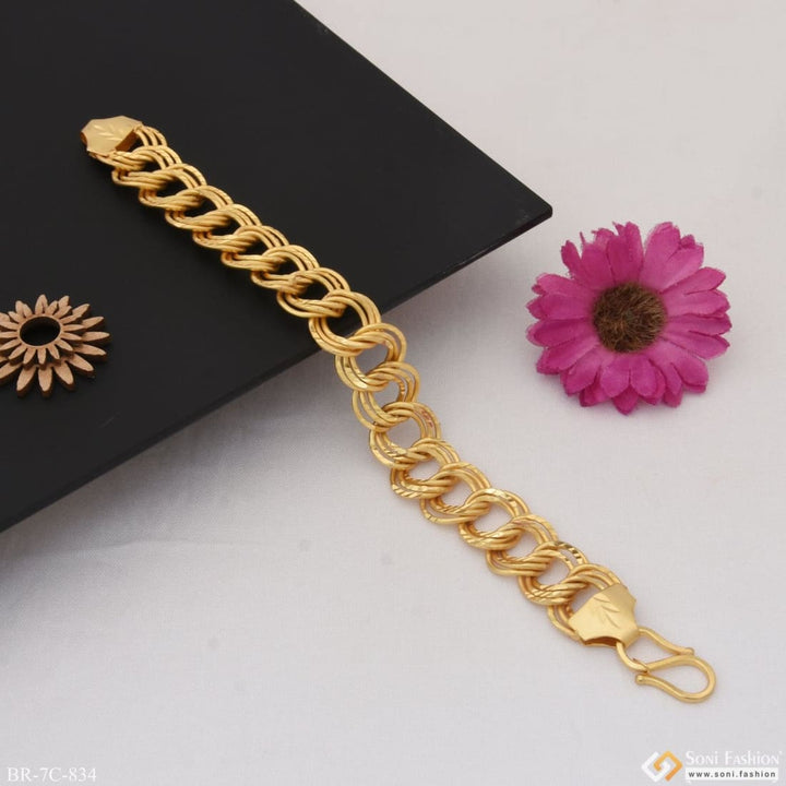 Ring Into Dainty Design Best Quality Gold Plated Bracelet