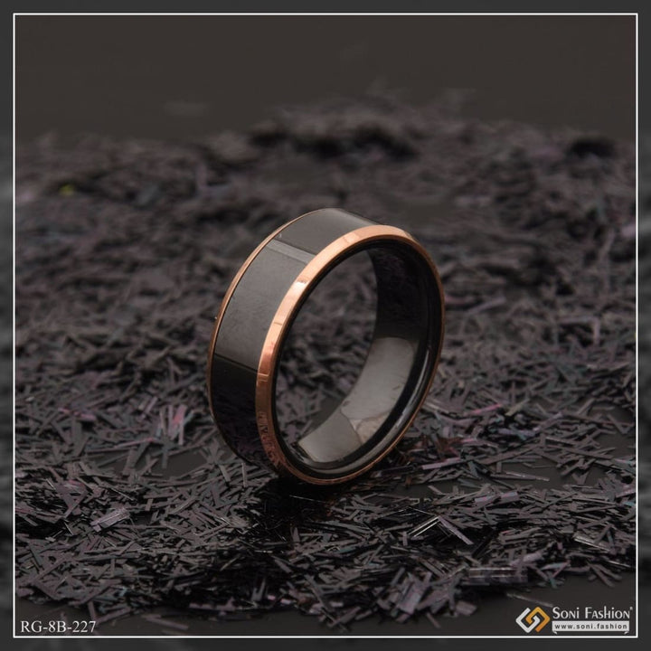 Rose gold & black superior quality hand-crafted design ring