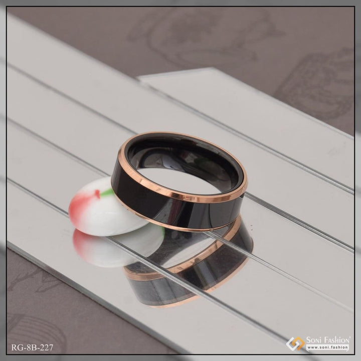 Rose gold & black superior quality hand-crafted design ring