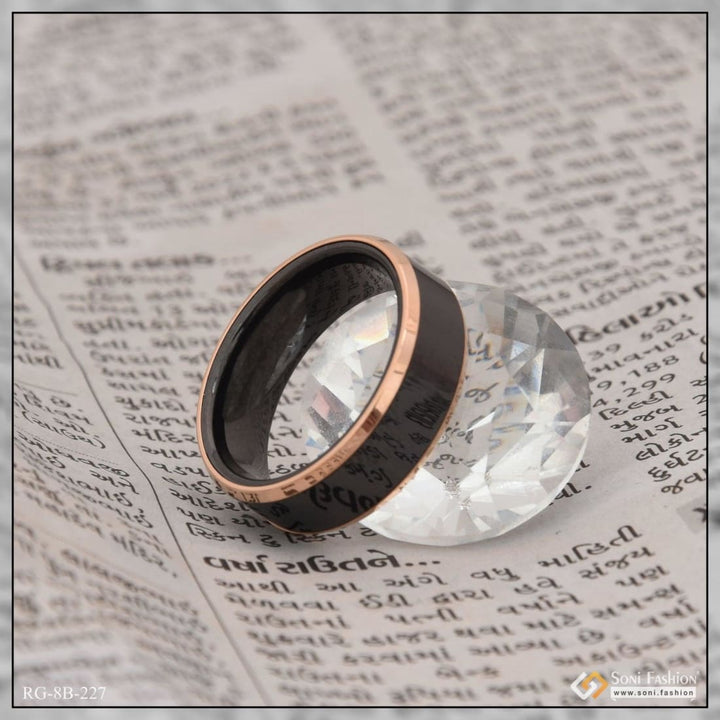 Rose gold & black superior quality hand-crafted design ring