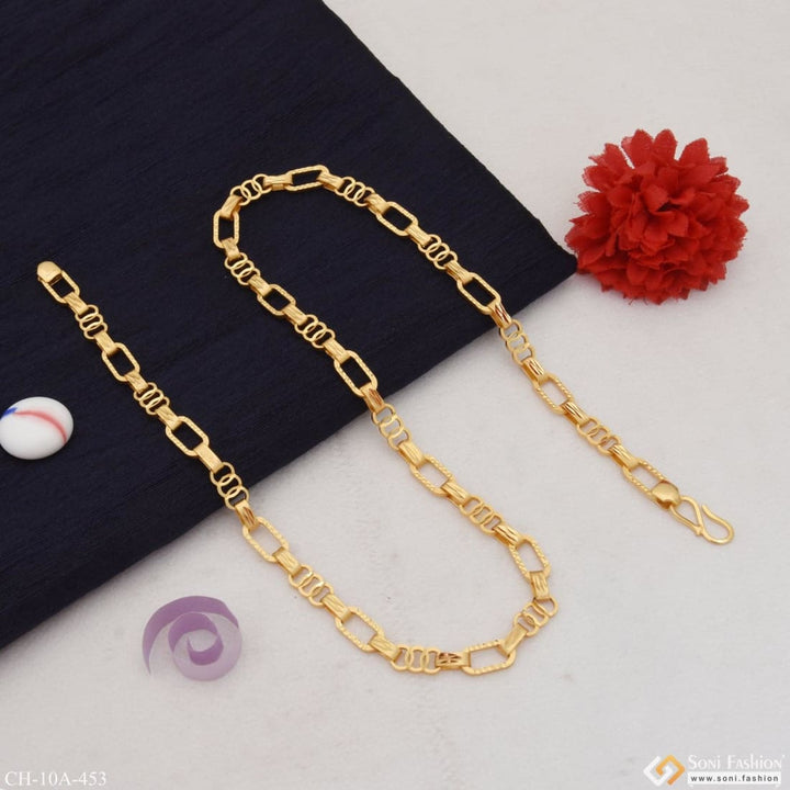 Round Linked Cool Design Superior Quality Gold Plated Chain