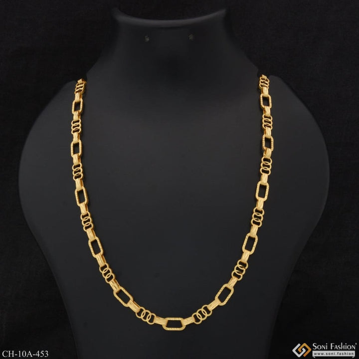 Round Linked Cool Design Superior Quality Gold Plated Chain