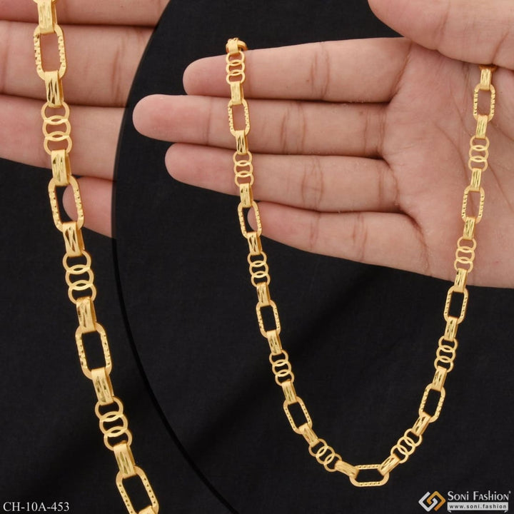 Round Linked Cool Design Superior Quality Gold Plated Chain