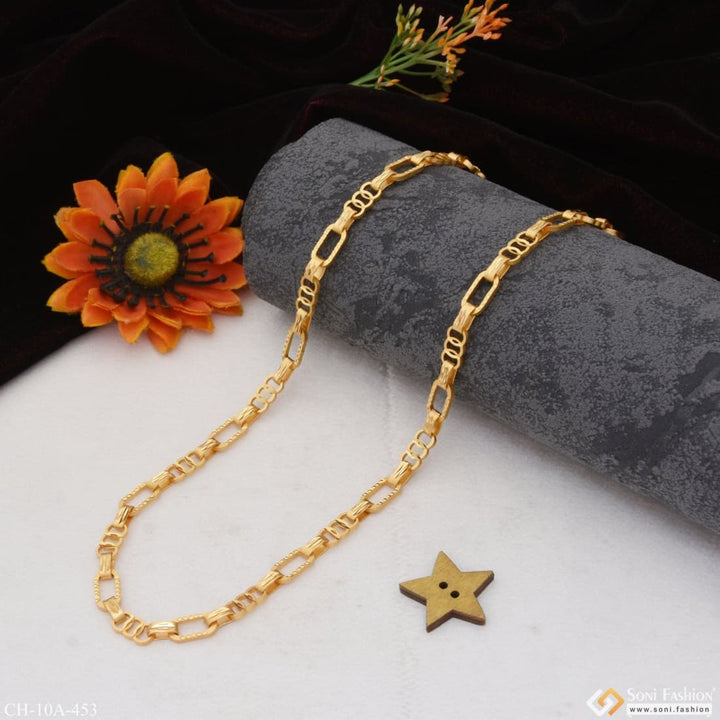 Round Linked Cool Design Superior Quality Gold Plated Chain