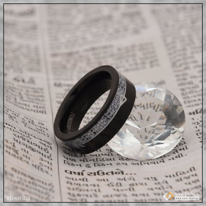 Silver & Black Superior Quality Best Finished Design Ring