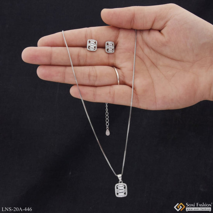 Sterling silver dice necklace set - Style A446