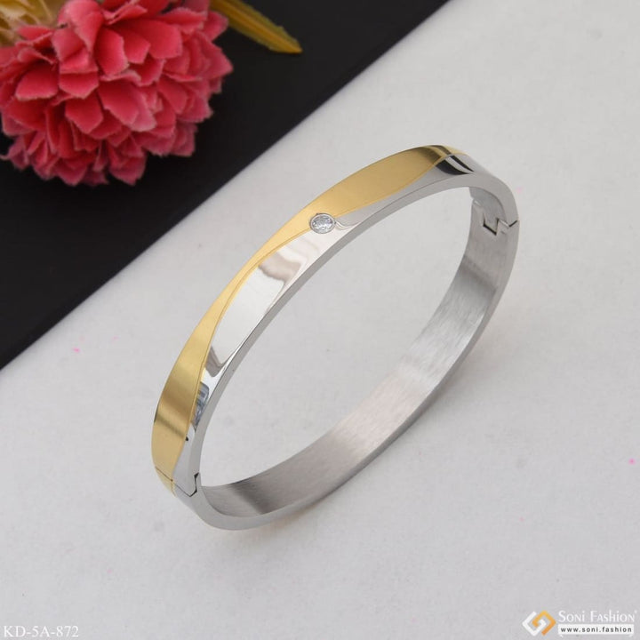 Silver & Gold Color With Diamond Attention-getting Design