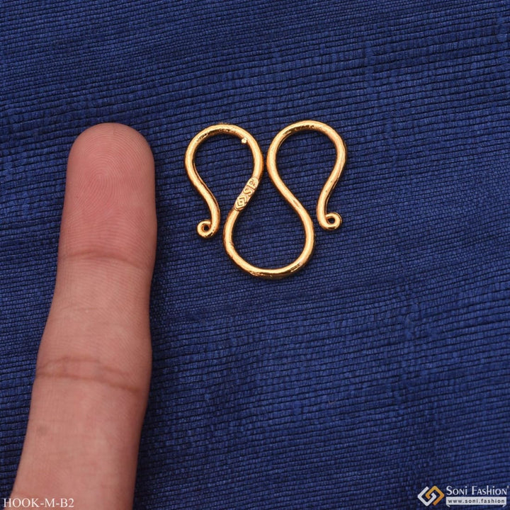 Big size - m/w hook for chain - gold plated - design 2 -