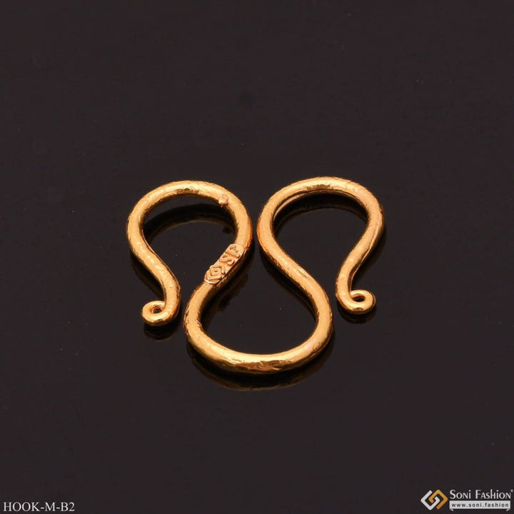 Big size - m/w hook for chain - gold plated - design 2 -