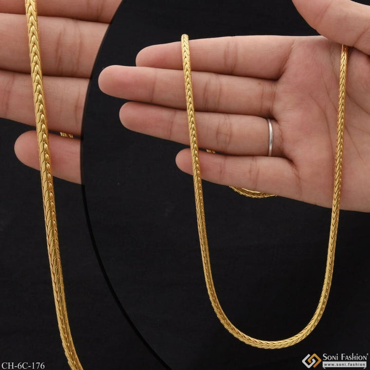 Sophisticated Design Gold Plated Chain For Men - Style C176