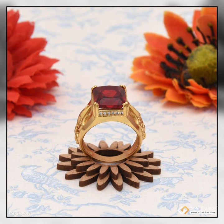 Red stone with diamond designer design best quality gold