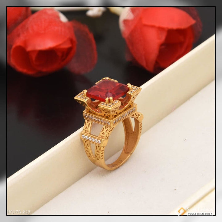 Red stone eiffel tower decorative design best quality gold