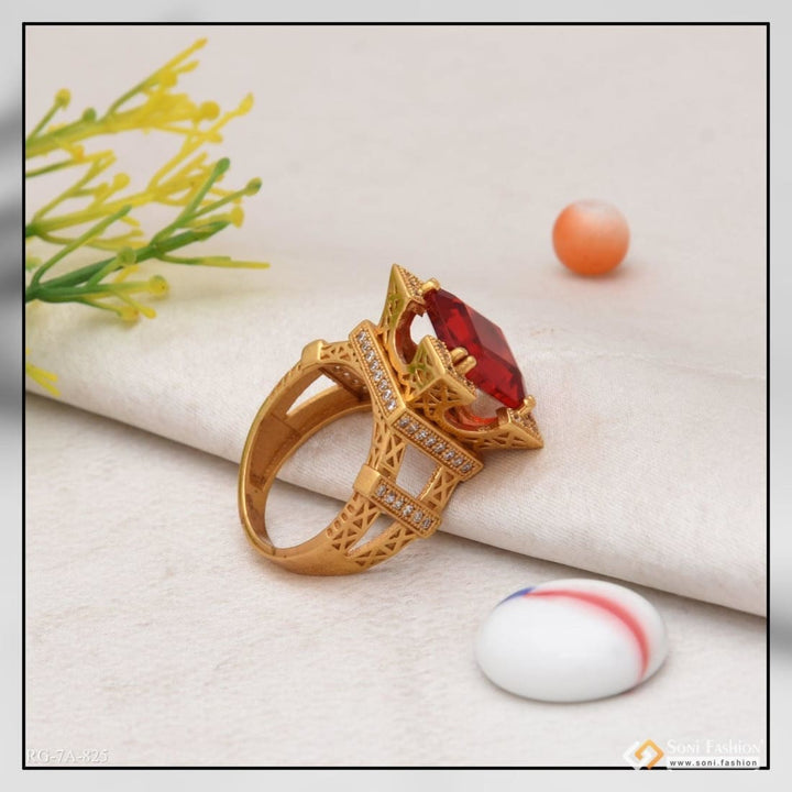 Red stone eiffel tower decorative design best quality gold