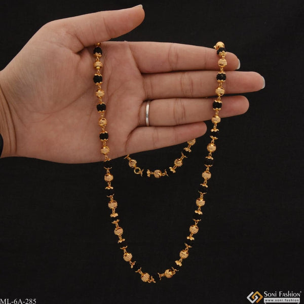 Stunning Design Superior Quality Gold Plated Rudraksha Mala