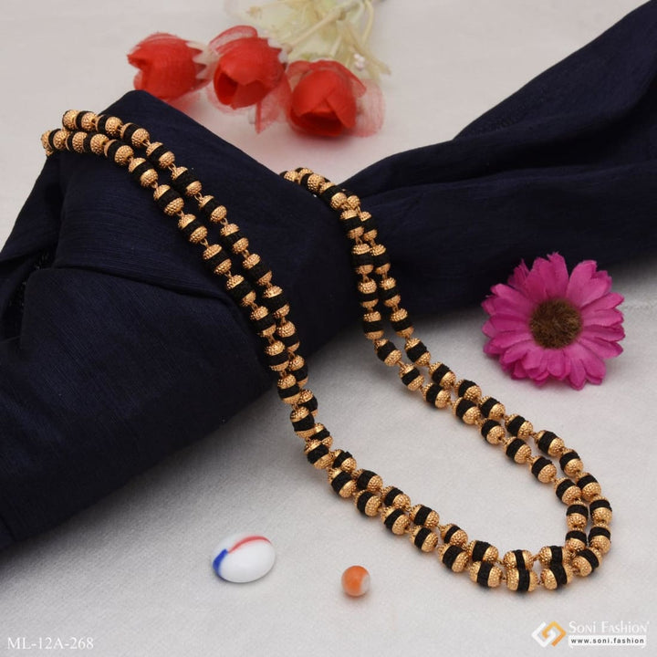 Stunning design superior quality gold plated rudraksha mala