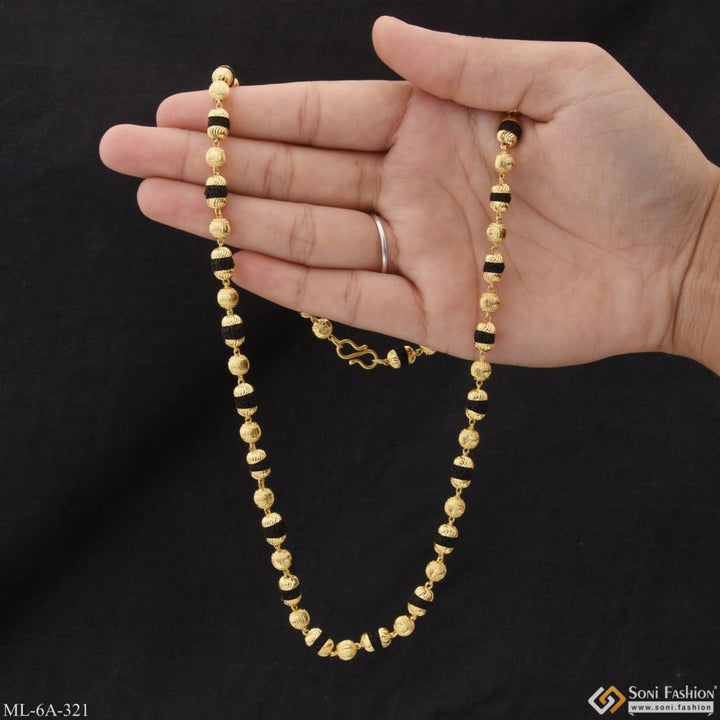 Stunning Design Superior Quality Gold Plated Rudraksha Mala