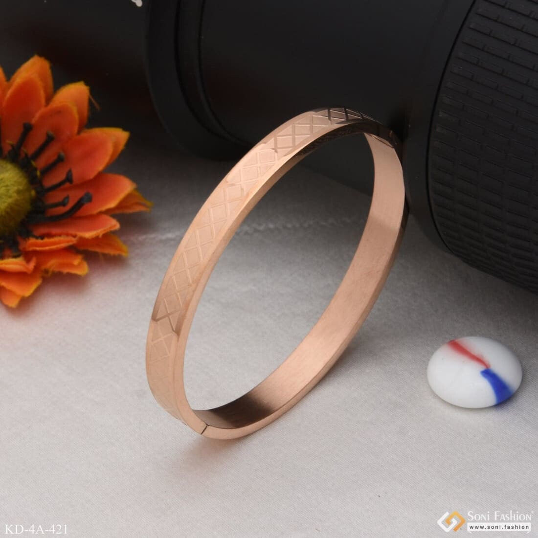 Stunning Design Superior Quality Rose Gold Kada For Men - Style A421 ...