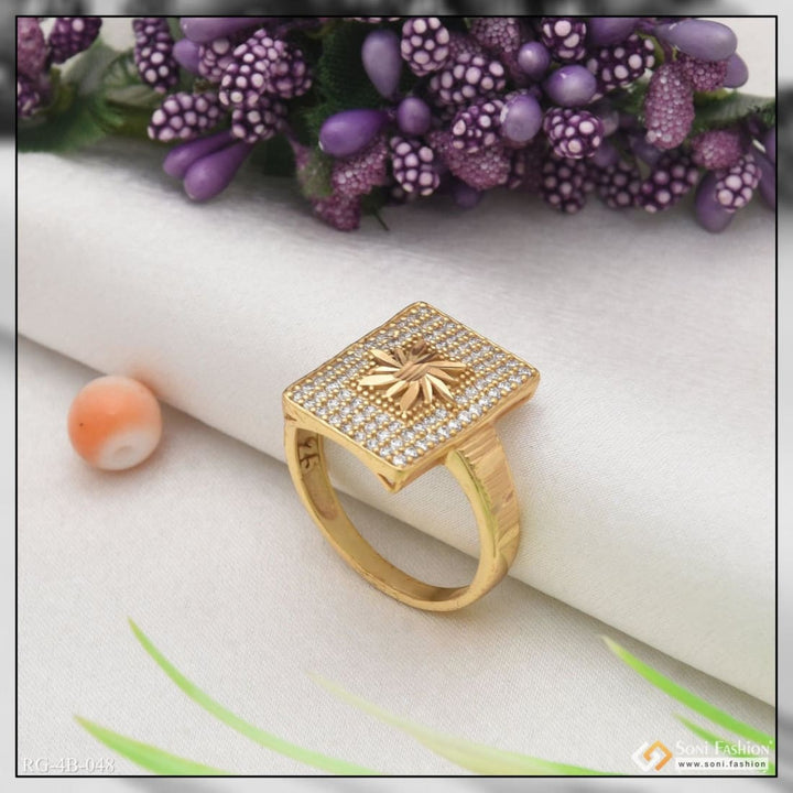 Sun With Diamond Best Quality Elegant Design Gold Plated