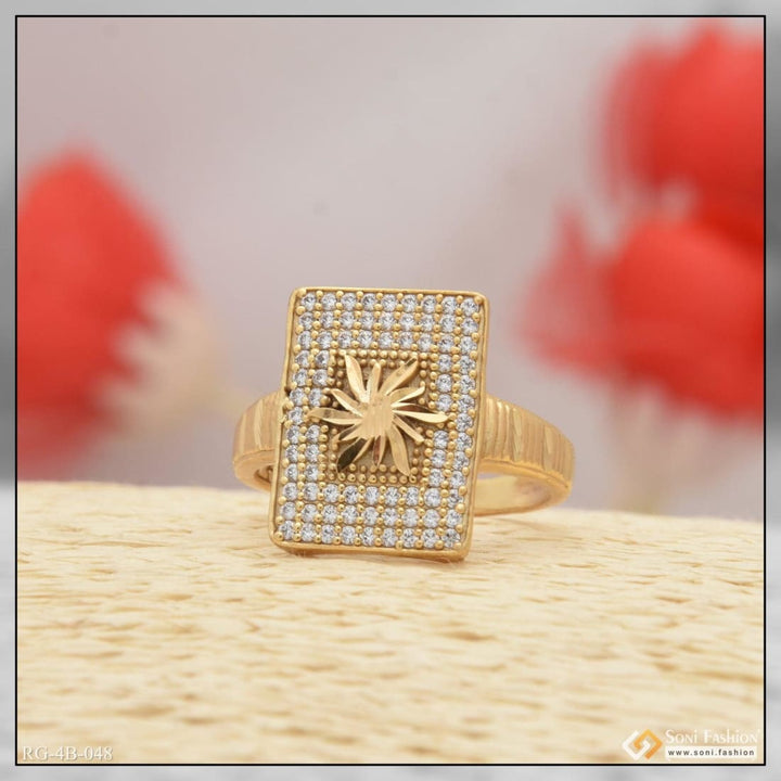 Sun With Diamond Best Quality Elegant Design Gold Plated