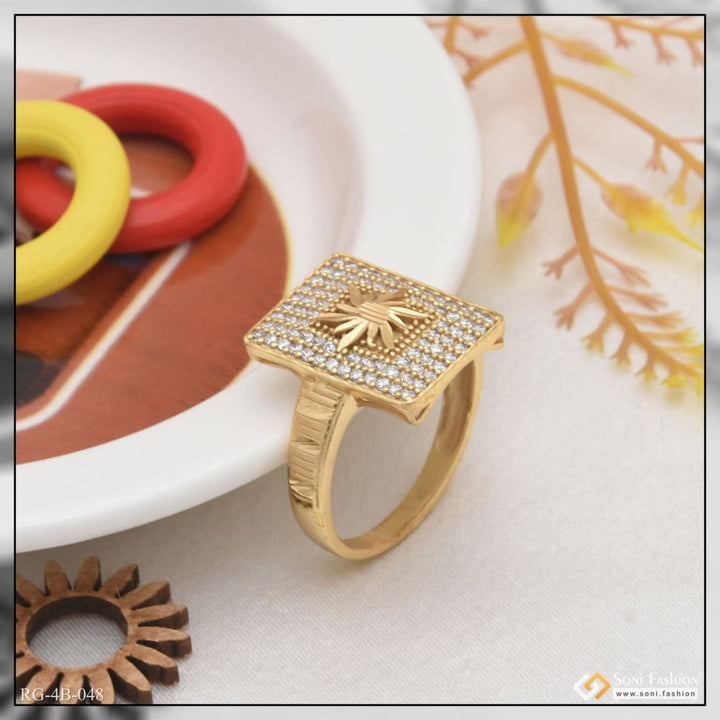 Sun With Diamond Best Quality Elegant Design Gold Plated