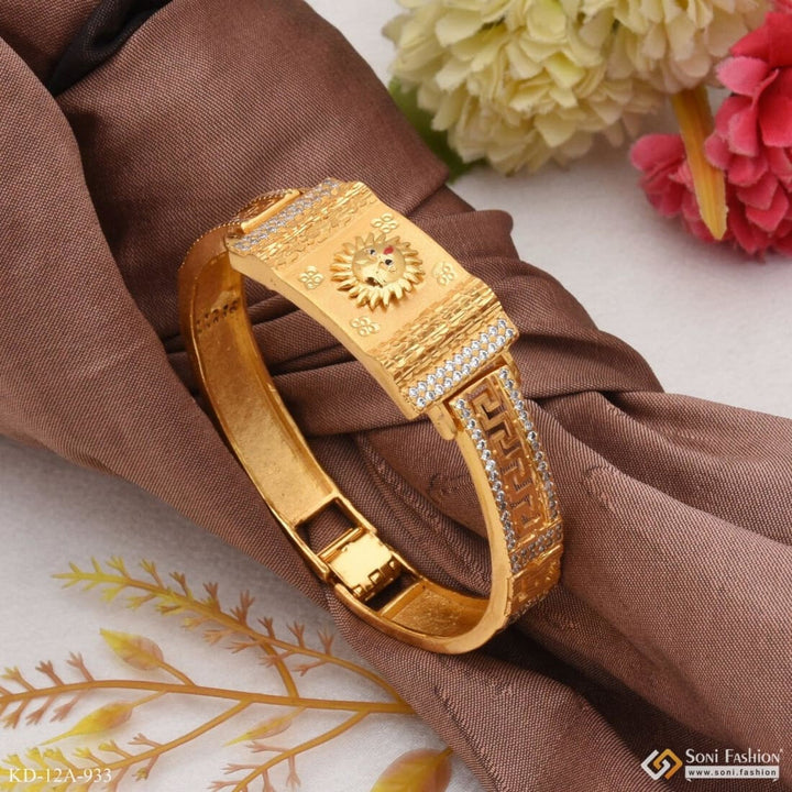 Sun Superior Quality Hand-finished Design Gold Plated Kada