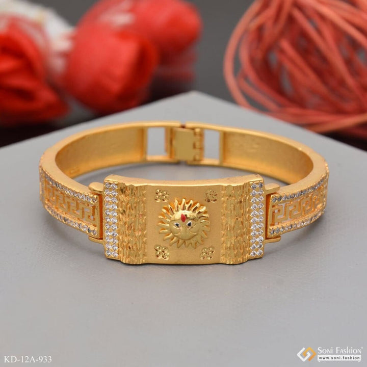 Sun Superior Quality Hand-finished Design Gold Plated Kada