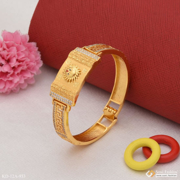 Sun Superior Quality Hand-finished Design Gold Plated Kada