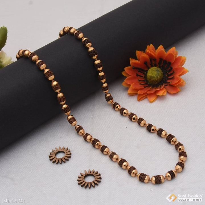 Superior quality gorgeous design gold plated rudraksha mala