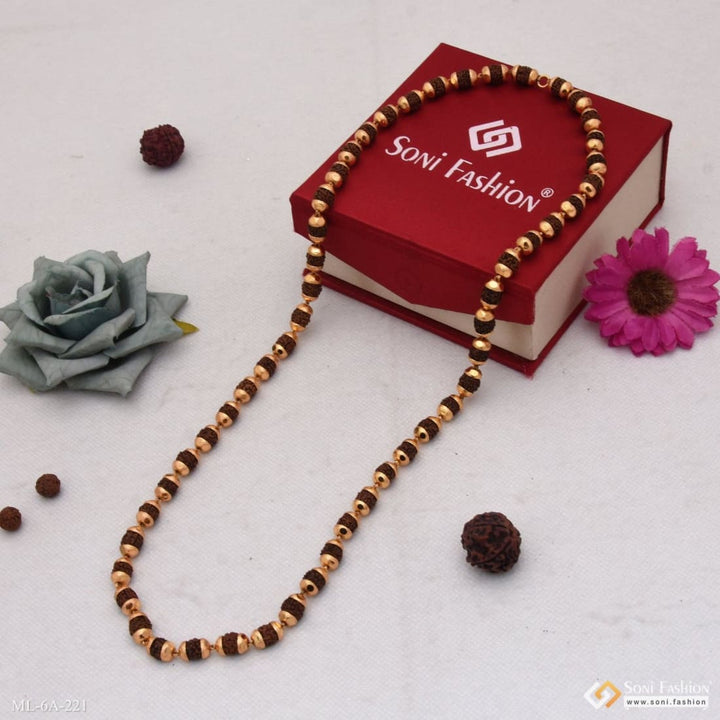 Superior quality gorgeous design gold plated rudraksha mala