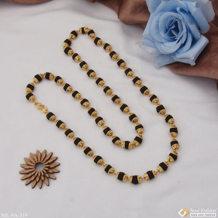 Superior Quality Gorgeous Design Gold Plated Rudraksha Mala