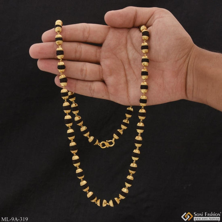 Superior Quality Gorgeous Design Gold Plated Rudraksha Mala