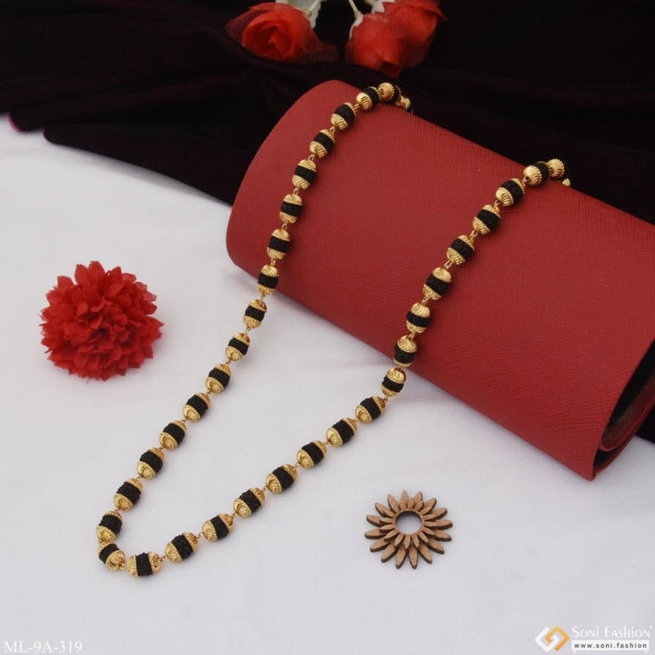 Superior Quality Gorgeous Design Gold Plated Rudraksha Mala