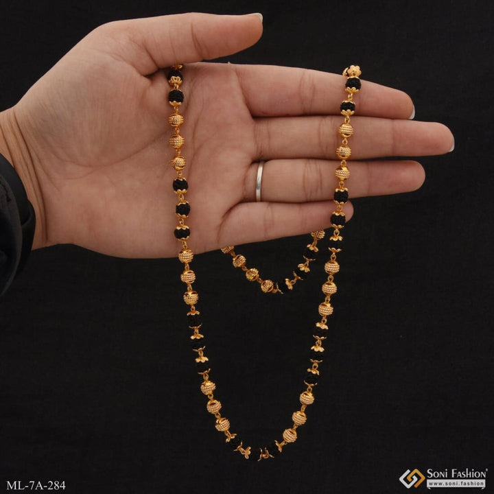 Superior Quality Sparkling Design Gold Plated Rudraksha